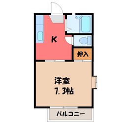 峰駅 徒歩11分 1階の物件間取画像